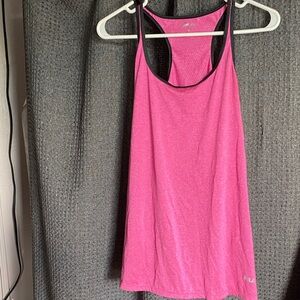 FILA Hot Pink Racerback Athletic Tank with Black Trim